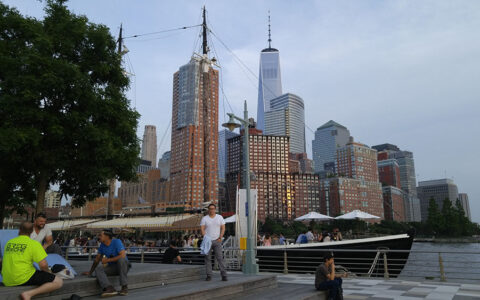 2017 Hudson River After Kayaking NYC with WTC in the background