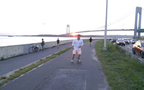 2019 roller skating Brooklyn Verrazzano Bridge