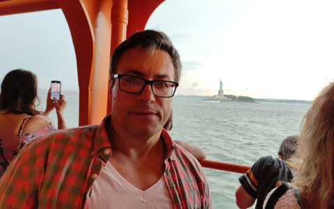 2023 view of the Statue of Liberty from Staten Island Ferry